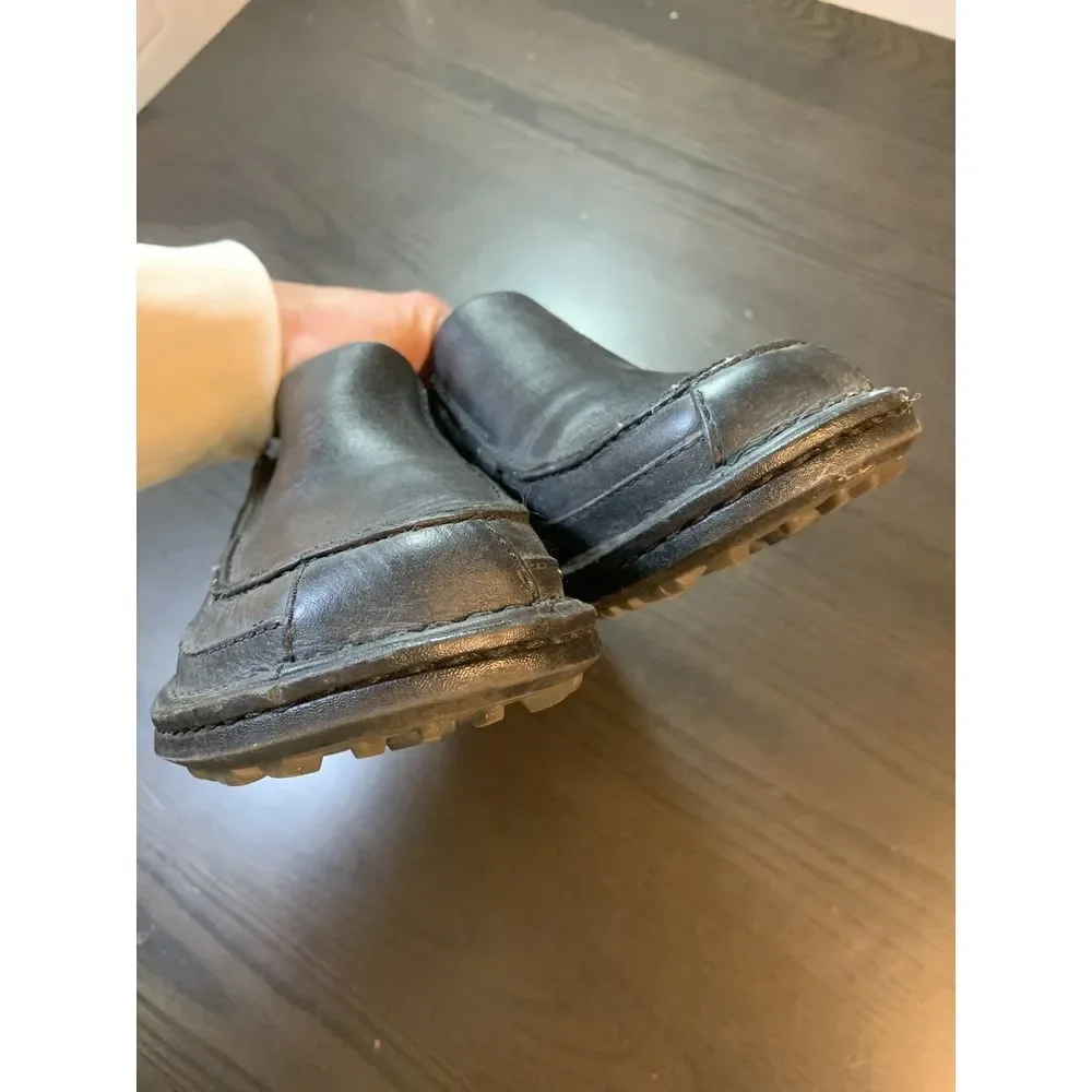Streetcars Slip On Loafer Black Leather‎ Comfort Shoes Mens Sz 8.5 2W Basic Dad